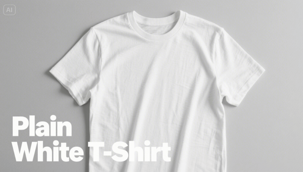 plain white t shirt