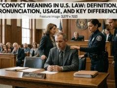 Convict Meaning in U.S. Law: Definition, Pronunciation, Usage, and Key Differences Convict Meaning in U.S. Law