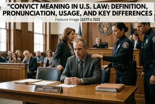 Convict Meaning in U.S. Law: Definition, Pronunciation, Usage, and Key Differences Convict Meaning in U.S. Law